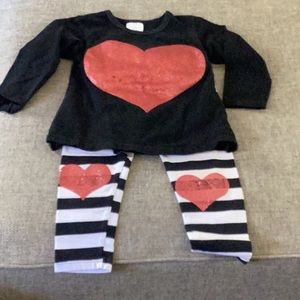 Girl leggings with matching top size XS